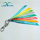 Top quality edm brand rainbow short lanyard, custom lanyard parts