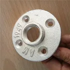 3/4" black furniture cast iron floor flange and galvanized pipe fitting