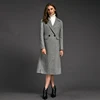Fashion classic european women's autumn winter wool coats