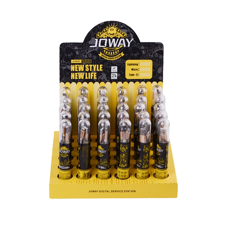 Joway 2A fast charging cable for retail store, supermarket tube package Joway usb charging cable, Siliver;gold
Joway 2A fast charging cable for retail store, supermarket tube package Joway usb charging cable, Siliver;gold