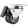 Locking caster wheel TPR plastic swivel top plate 2 inches twin dual Wheel Caster