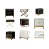 DDSS Bedside table- Simple Modern Stainless Steel Light Luxury Paint Bedroom Small Side Cabinet Bedside Storage Cabinet