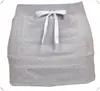 Ladies Cotton Spandex Jersey Knit A-line Skirt,Adult women's Heather grey Mini Skirt, XS-XXL