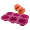 6 round silicone muffin pan cake silicone baking mold