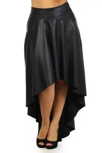 plus size maxi leather skirt