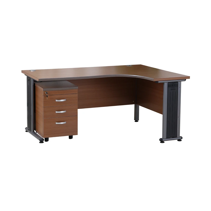 مكتب خشبي على شكل حرف L تصميم مكاتب الكمبيوتر/طاولة مكتب عصرية