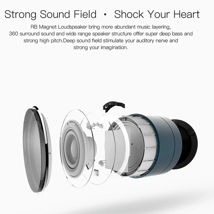 2019 Best A10 Portable Wireless LED Bluetooth Speaker With Mic TF card FM radio - ANKUX.COM