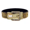 Gold Silver Magnetic Clasp Sude Leather Cuff Bangle Bracelet,Fashion Crystal Stone Rhinestone Leather Bangle Bracelet Women