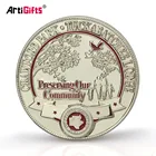 Promotional Dollar 50mm One Sided Die Custom Souvenir Gold Silver Coin