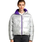 New design coat girl Fashion Short Duck Short Silver Down Jacket high quality Women for Winter coat girl
