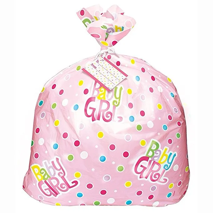 christmas holiday designs gift bags plastic poly bag jumbo/giant