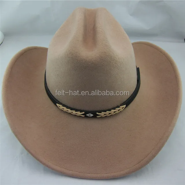 unisex 100% wool felt old west western hat