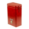 Beautiful Airtight Hinged Food Tin Metal Box with Clip Lid Tin Box Coffee Tea Tin Can