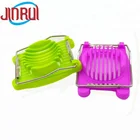 Plastic mini boiled egg slicer with stainless steel wires making round Egg Cutter