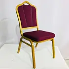 Hotel furniture cheap restaurant used stackable metal banquet dining chairs for wedding event