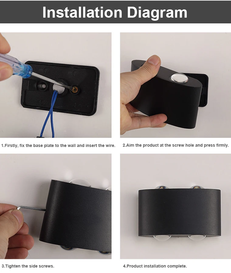 Exterior Wall Mounted RA80 30 Degree 6W 8W Neon Outdoor IP65 Wall LED Light