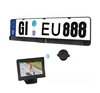 europe licence frame plate wireless parking assist video backup camera reverse sensor with 4.3 inch wireless tft lcd monitor