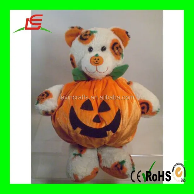 halloween new pumpkin teddy bear custom plush toy