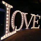 Waterproof 4ft large illuminated wedding signage giant light up 36" metal word signs love party event led marquee letters
