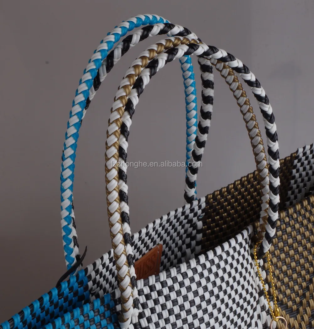 colorful pp straw bags for girls woven shopping baskets custom