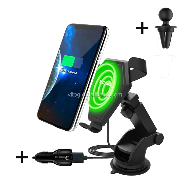 fast qi Wireless Charger Car air vent Car Mount Phone Holder for iPhone 8 X for Samsung s8 s7, Black
fast qi Wireless Charger Car air vent Car Mount Phone Holder for iPhone 8 X for Samsung s8 s7, Black