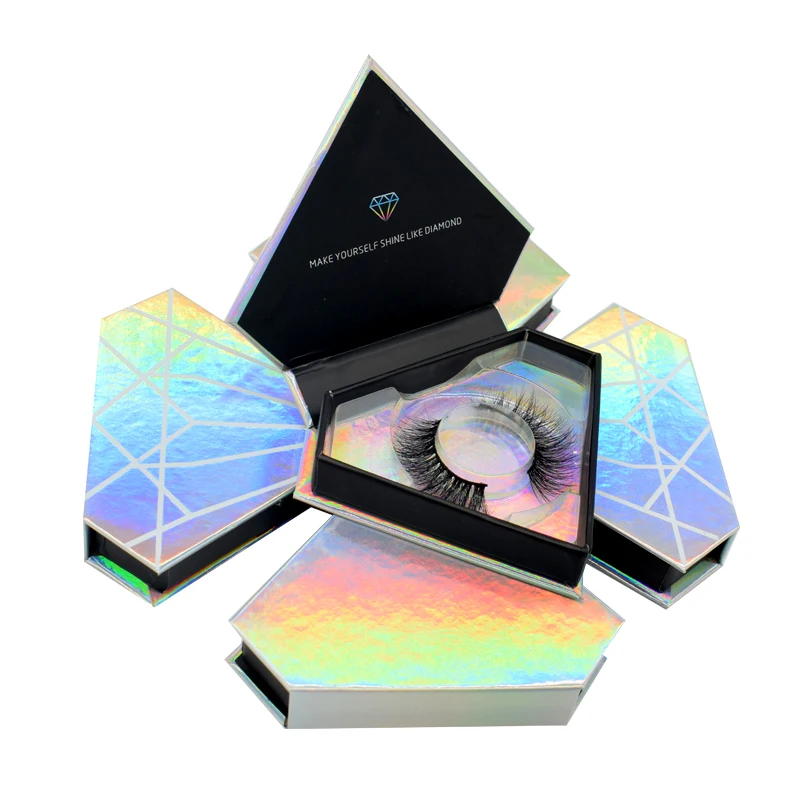 Luxury Cardboard Private Label Packaging Paper Design Lash Diamond Shape Customized Box, Natural black 
Luxury Cardboard Private Label Packaging Paper Design Lash Diamond Shape Customized Box, Natural black