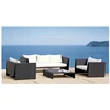leisure waterproof Restaurant hotel poly wood outdoor sofa set design garden furniture stainless steel patio lounge sofa