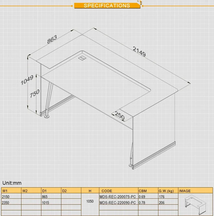 Prefab Reception Desk Salon Front Office Table Reception Table