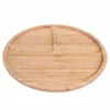 Kitchen round wooden bamboo food lazy susan rotating tray