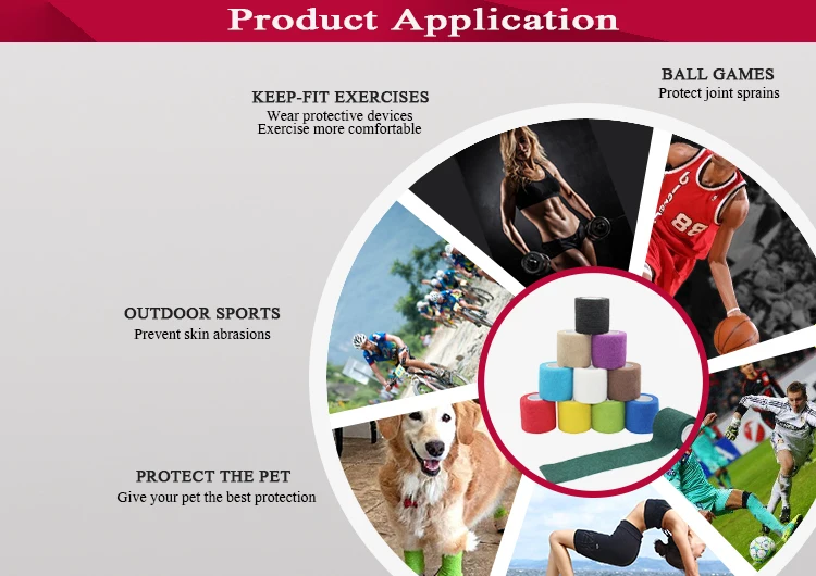 COMOmed CE/FDA approved Pets/vets/veterinary/animal pink elastic bandage
