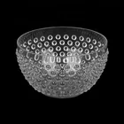 Factory supply best selling fashion design round shape 26oz clear beads PS plastic salad bowl