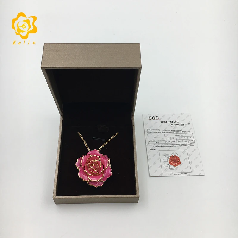 Length Adjustable 24K Gold plated Real pink Rose necklace with Gift Box for Party and wedding decor Party and wedding decoration
Length Adjustable 24K Gold plated Real pink Rose necklace with Gift Box for Party and wedding decor Party and wedding decoration