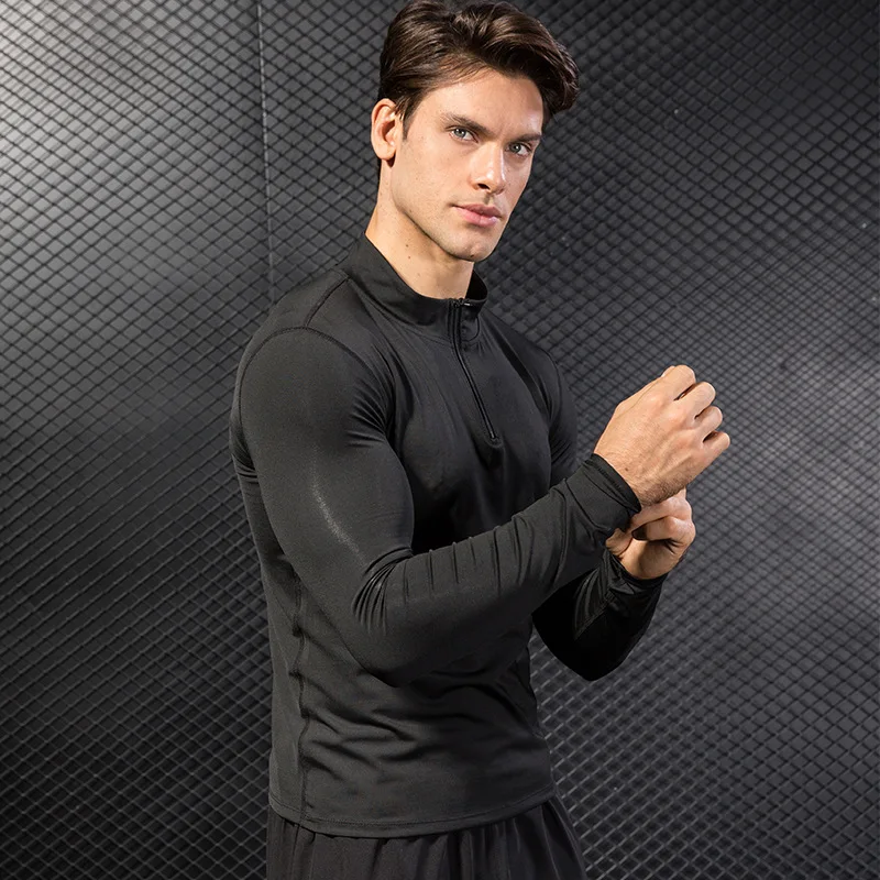 Custom logo gym sports long sleeve Half Zip Shirts for exercise men, Black/grey/blue/navy
Custom logo gym sports long sleeve Half Zip Shirts for exercise men, Black/grey/blue/navy