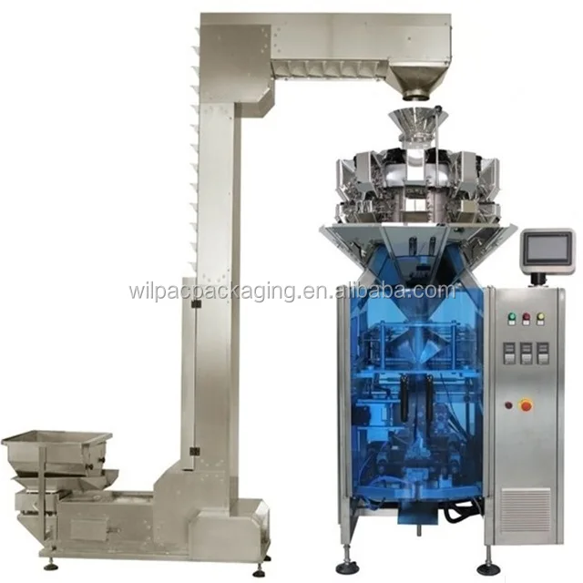 China factory price dual servo collar type comfit hard sweets packing machine with 14 weigher heads and CE