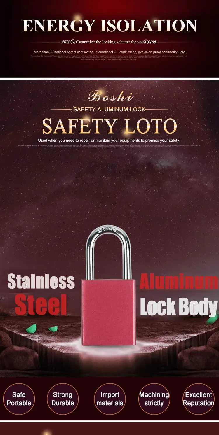 Auto-Popup Aluminum locks Colorful Padlock with Master Key