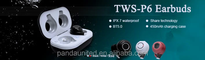 High Quality Headphone TWS P6 In Ear Earphones Wireless Earbuds Master-slave Dynamic,Sport Headset - ANKUX.COM