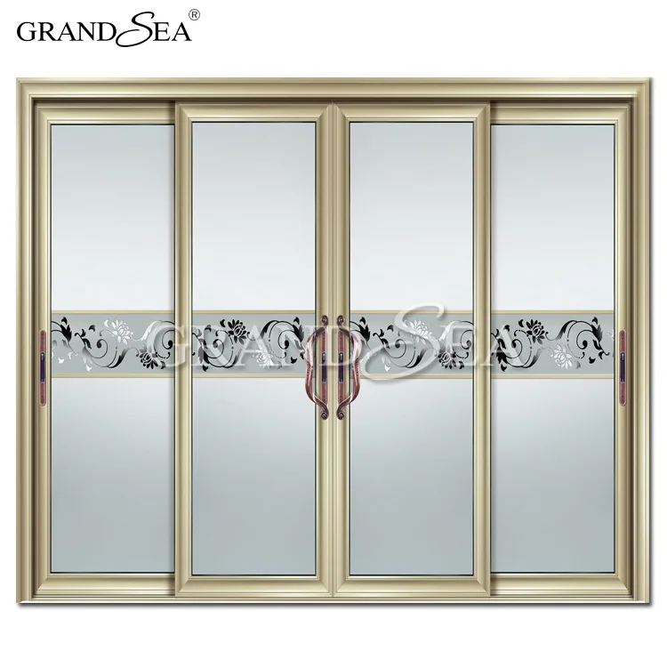 European Style French Door Patio Sliding Screen Door Double Sided