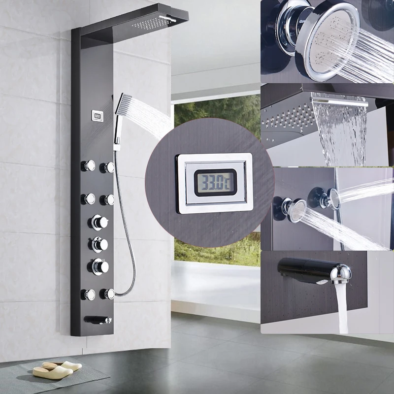 Shower panel faucet