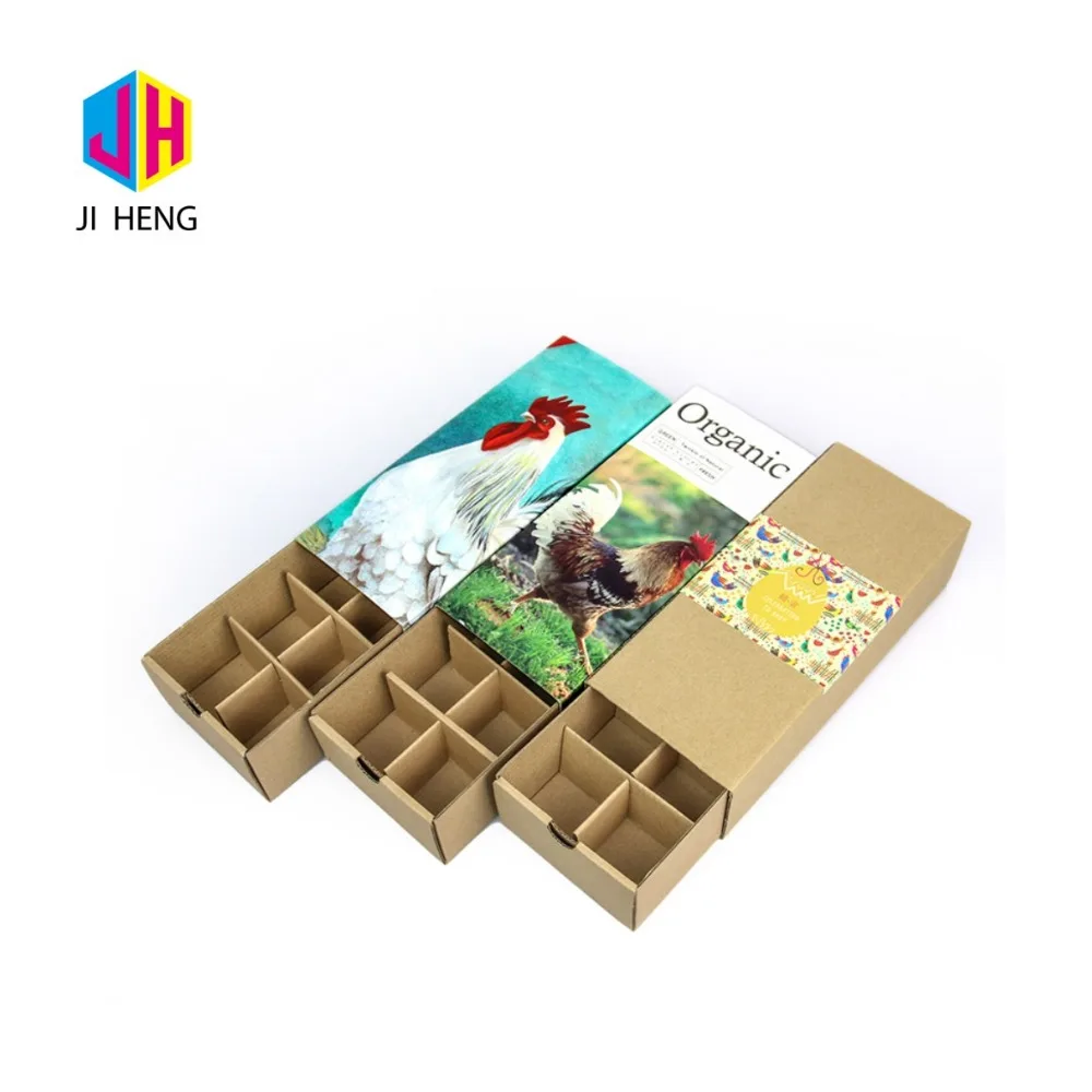 Superior quality drawer kraft paper egg packaging box