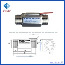 plastic and magnetic vertically mounted small/low water flow switch for water heater/chiller