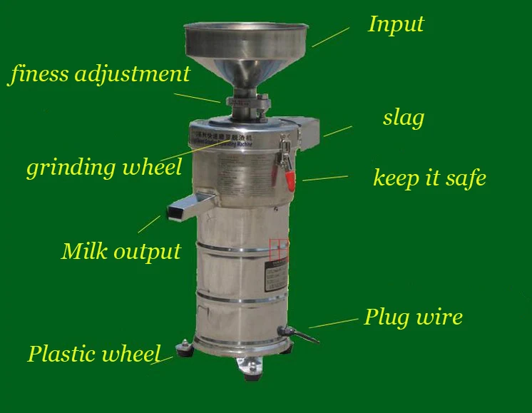 100 Model Soya Bean Milk Grinding Machine Soybean Milk Grinder Milk and Slag Separate Automatically
