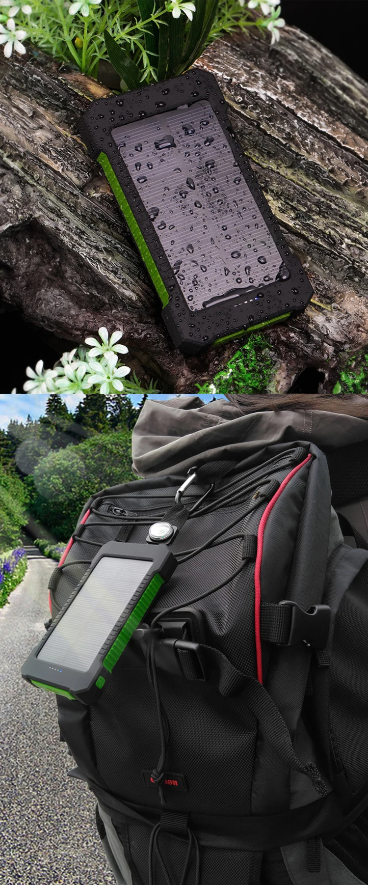 Top sell portable slim mobile 10000mah 18000mah 20000mah waterproof solar power bank high quality cheap price with LED light - ANKUX.COM