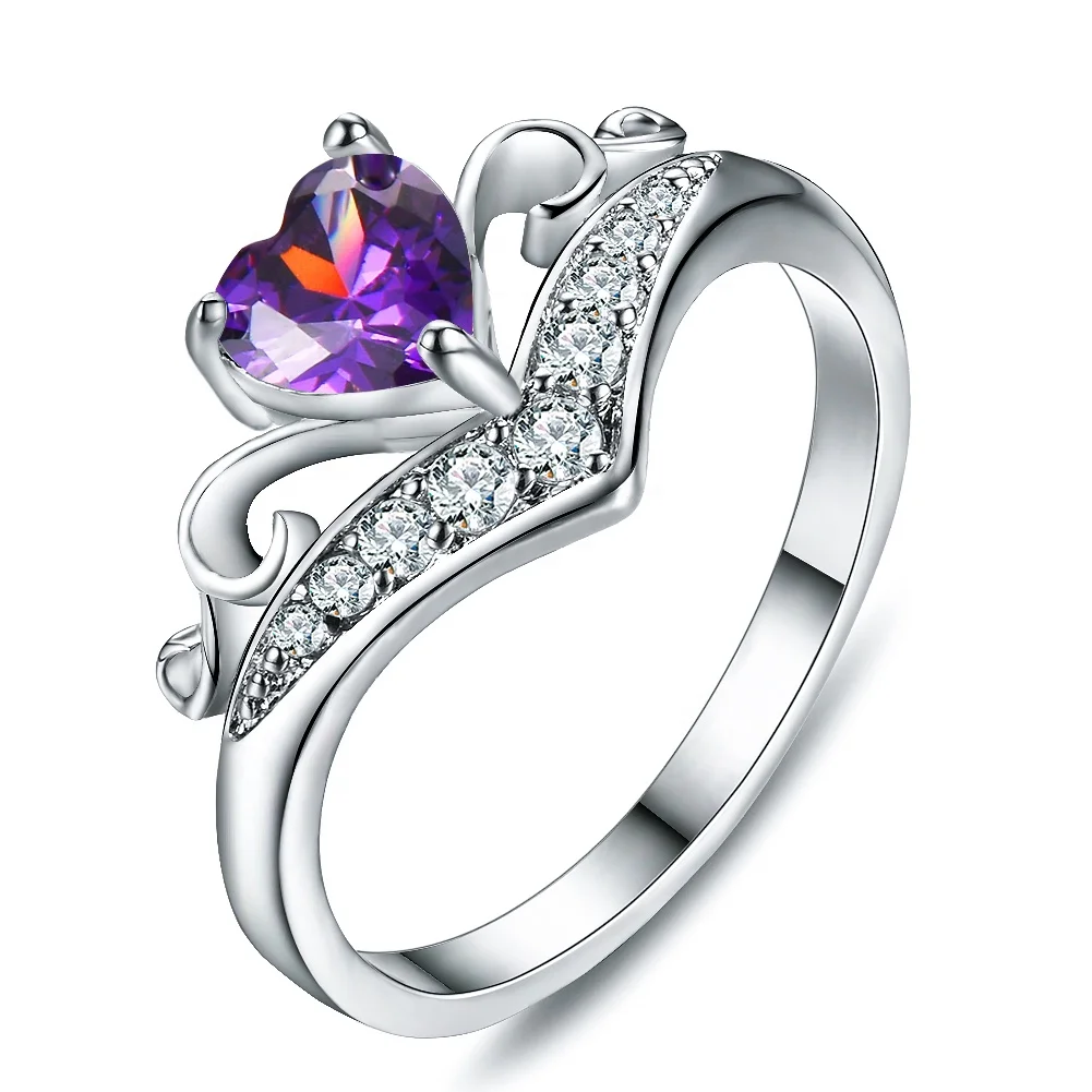 Hot Selling White Gold Plated Heart-shaped White Diamond Vintage Ring Wedding Rings
Hot Selling White Gold Plated Heart-shaped White Diamond Vintage Ring Wedding Rings