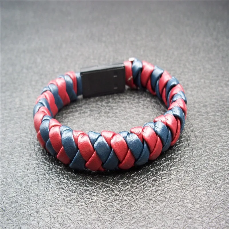 2.1A USB Leather Bracelet Charger Cable Charging Bracelet for iPhone, Colorful ( customizable)
2.1A USB Leather Bracelet Charger Cable Charging Bracelet for iPhone, Colorful ( customizable)