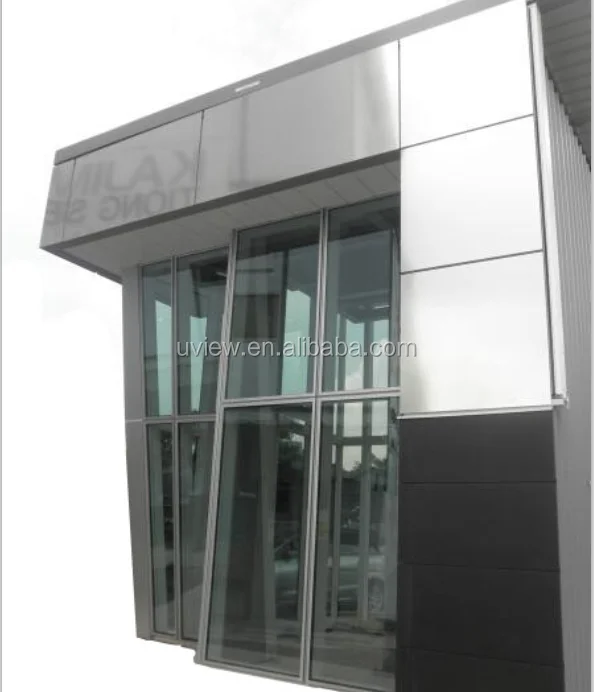 Stainless steel decorative facade sheet for curtain wall