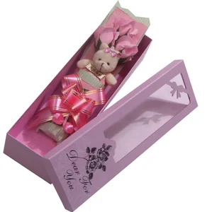 big paper box for flowers packaging or rose gift box with clear