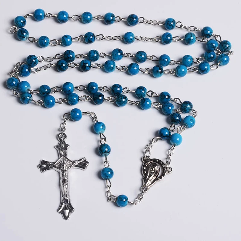 Fancylove Wholesale Glass Beads Religious Rosary with Mary and Alloy Cross Pendant Rosary Necklace, As the picture shows
Fancylove Wholesale Glass Beads Religious Rosary with Mary and Alloy Cross Pendant Rosary Necklace, As the picture shows