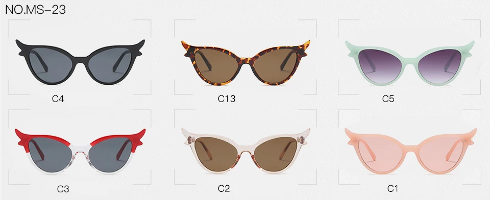 SHINELOT M025 Cateye Women Sunglasses Italy Brand Design Ce Sun Glasses UV400 Custom Logo
