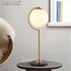 MEEROSEE 2018 New American Style Post-modern Table Lamp Fashion Design Glass Ball Office Desk Light MD85563