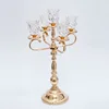 5 Arms Flower Style Wedding Silver Crystal Candelabra for wedding table decoration